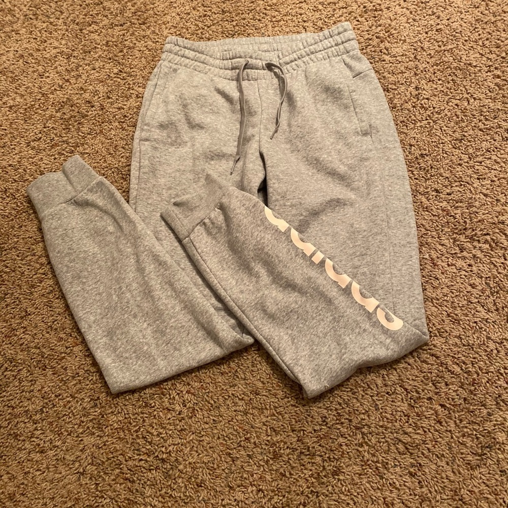 Adidas Sweatpants with pink words